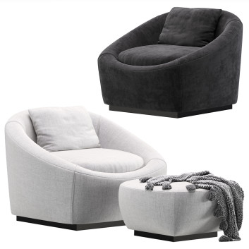 Крісло та пуф Minotti Capri Base