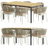 Стіл та стільці Kave Home Ivy and Soft Teak - toxirow