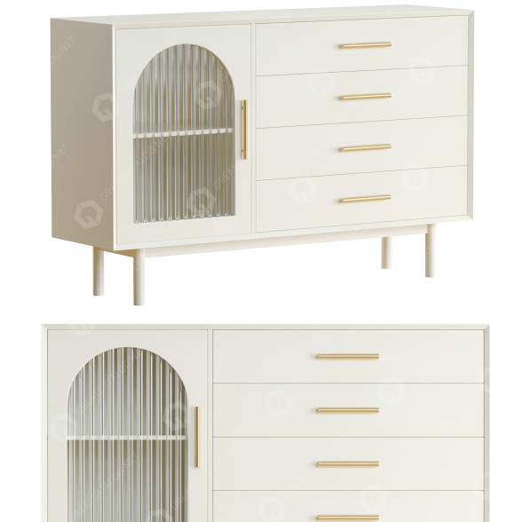 Сервант Beige 3D модель