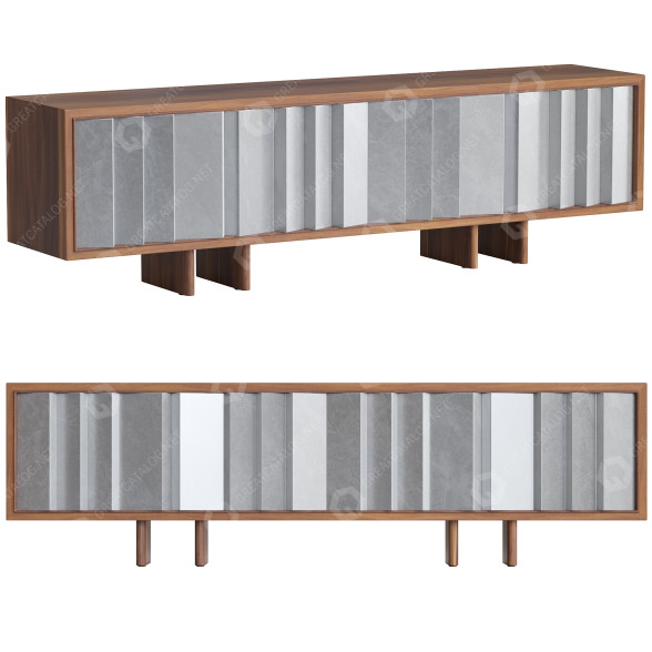 ТВ тумби CB2 Kibo Media Credenza 3D модель