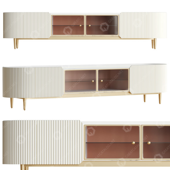 Mesita de TV Homary Palley Modern Modelo 3D