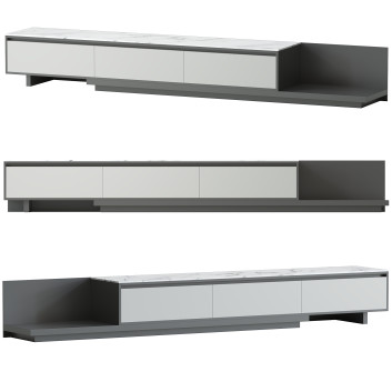 ТВ тумби Homary Fero Modern Black Extendable Stone & Wood
