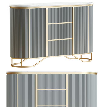 Сервант Homary Buffet Faux Marble Top Modern