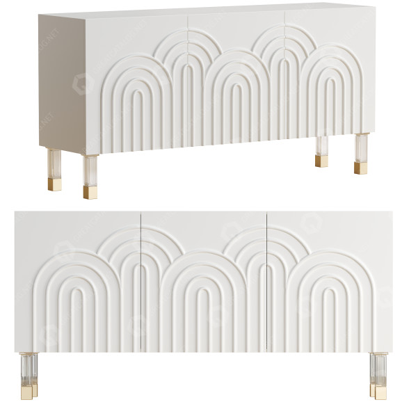 Сервант Homary Credenza Wavy Pattern 3D модель