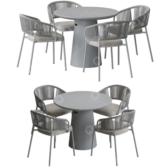Mesa y sillas Kave Home Mate Outdoor and Itai Modelo 3D