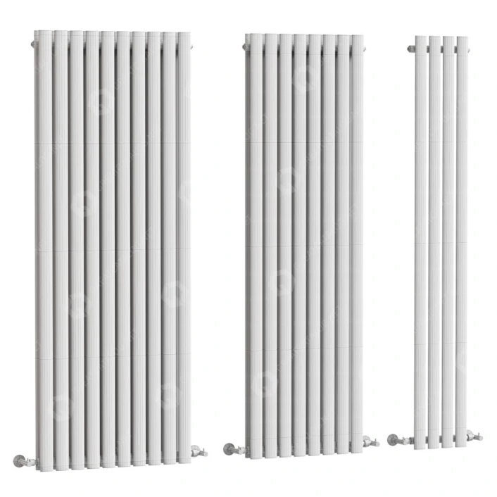 Milano Aruba Vertical Radiators White Double Harmoni Blyth Round