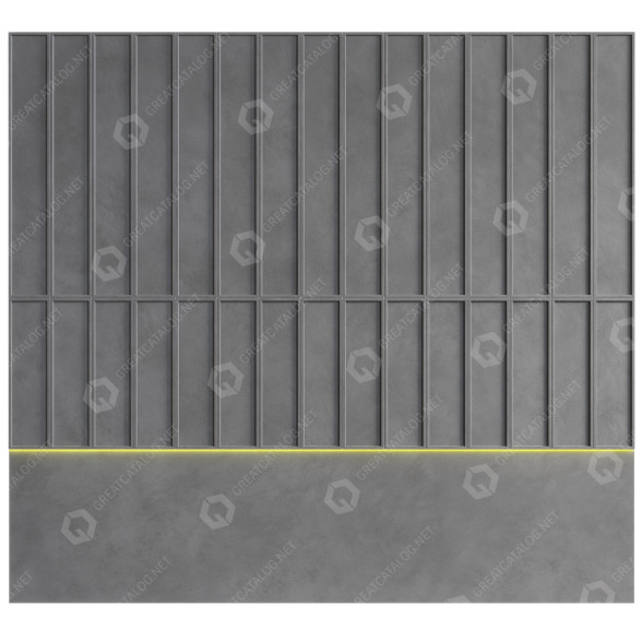 Panel de pared Gray 1 Modelo 3D