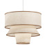 Lampe suspendue CB2 Bruna Walnut Wood and Linen - Rivera 3D
