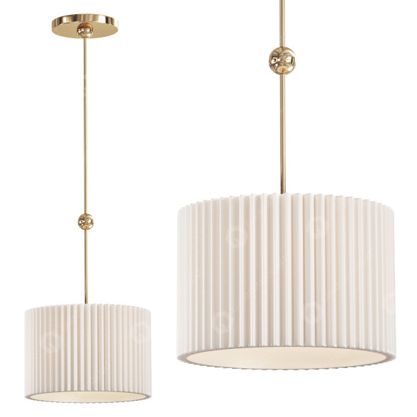 Lampe suspendue CB2 Marceau Boule Polished Brass modèle 3D