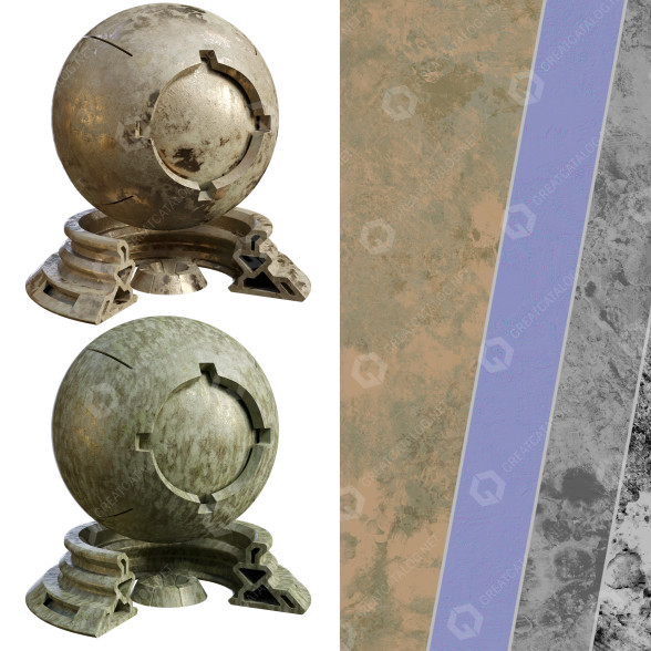 Штукатурка Patina Materials 01-02 3D модель