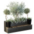 Plantas y banco HQ Conjunto de entorno urbano Verde 04 - Pandora-land