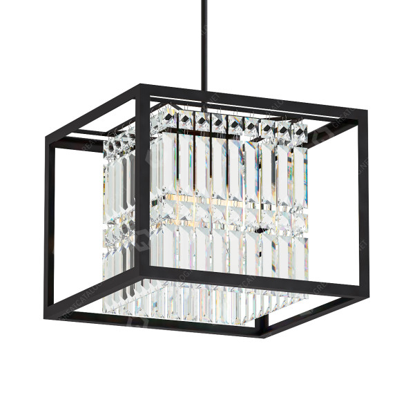 Люстра Houzz Ketalin Black Crystal Square 3D модель