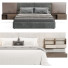 Ліжко та тумбочки Diotti California Textile - babarikograf