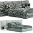 Ліжко та тумбочки Diotti California Textile - babarikograf