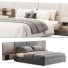 Ліжко та тумбочки Diotti California Textile - babarikograf