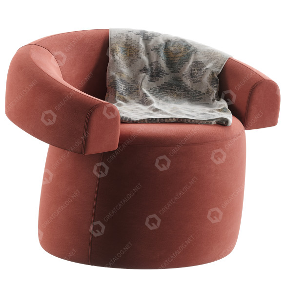Armchair Moroso Ruff 3D model