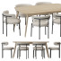Tisch und Stühle CB2 Inesse Boucle Ivory Dining - DayToday