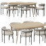 Tisch und Stühle CB2 Inesse Boucle Ivory Dining - DayToday
