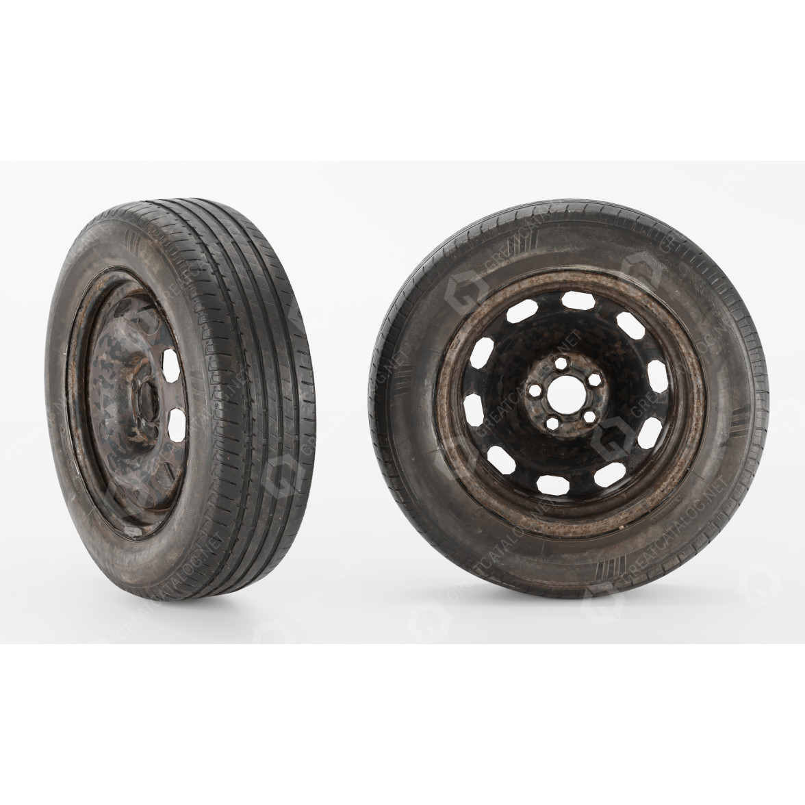 Wheels Rusty for Ordinary Vehicles 3D model - GreatCatalog 36039