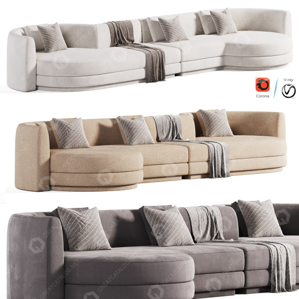 Sofa Collection Particuliere UBE Modular by Christophe Delcourt 3D model