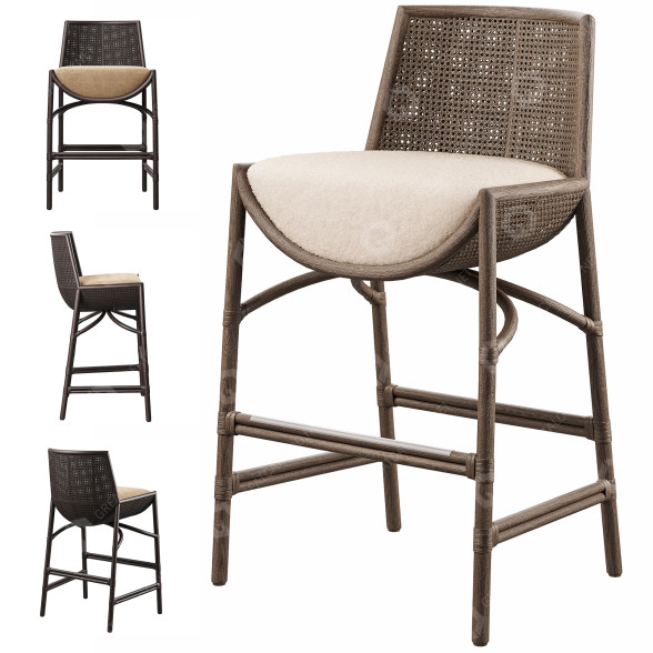 Tabouret de bar Baker McGuire Taru modèle 3D