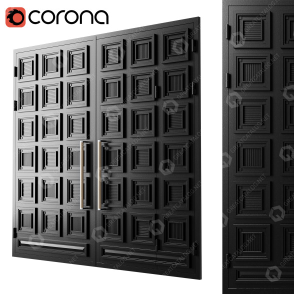 Brama Gate Black Loft 03 model 3D