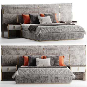 Bed and Bedside Tables  Capital Trilogy XL 3D model
