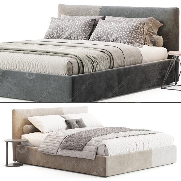 Bed and Bedside Tables Diotti Decor 3D model