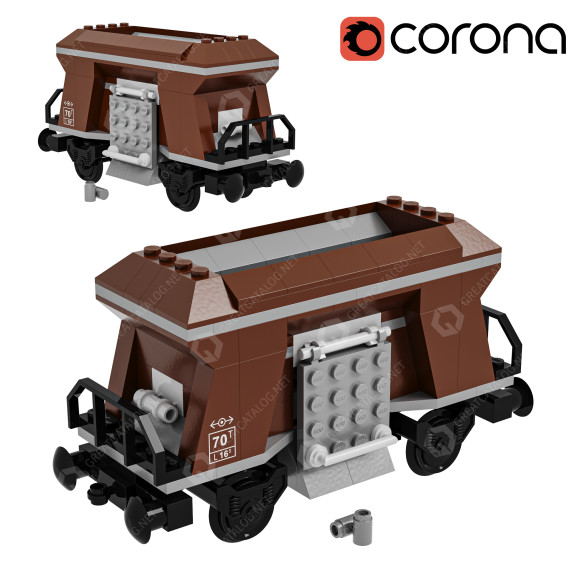 Іграшка Lego Train Coal Hopper 3D модель