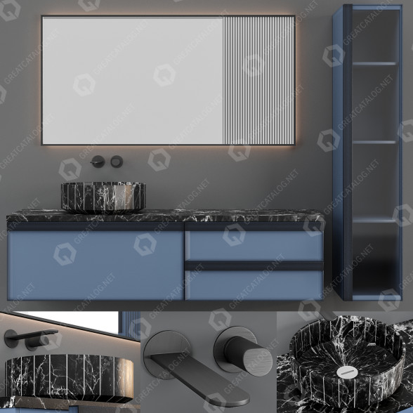 Badezimmer Furniture B2 3D-Modell