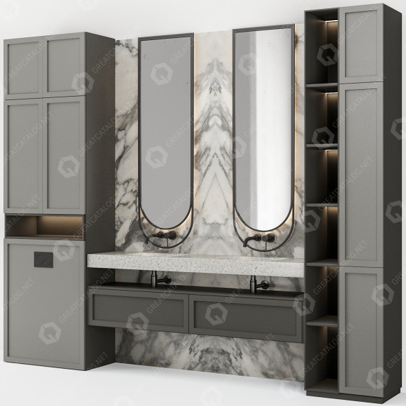 Badezimmer Furniture B6 3D-Modell