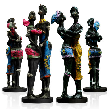 Statuetten  Charming African Couple 3D-Modell