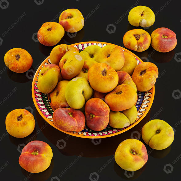 Фрукты Flat Peaches 3D модель
