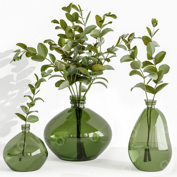 Blumensträuße Set Eukalyptus 3D-Modell