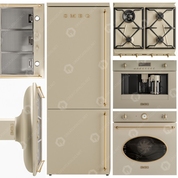 Кухонная техника Smeg Cream 3D модель
