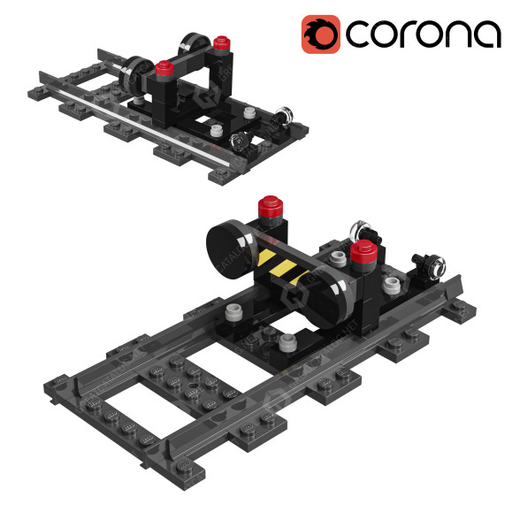 Іграшка Lego Train Construction Stoping 3D модель