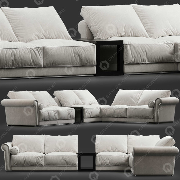 Sofa Longhi Paul 3D-Modell