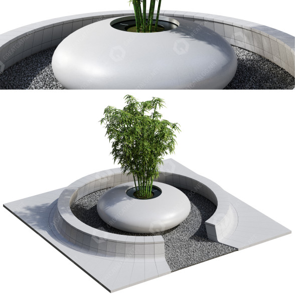 Innenhof Modern 02 3D-Modell