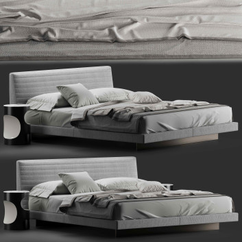 Ліжко та тумбочки Minotti Roger