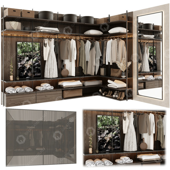 Armario y ropa Brown Modelo 3D