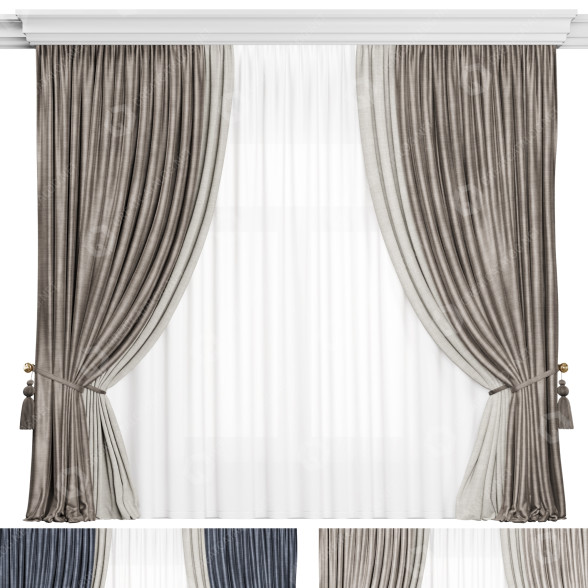 Zasłony Fabric 01 model 3D