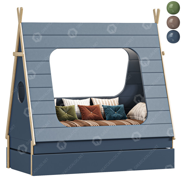 Cama Wigwam with Drawer Kvoya 11 Modelo 3D
