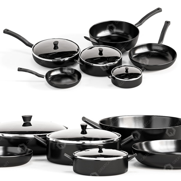 Посуд Isenvi AvonChef Deluxe Cookware Set 3D модель