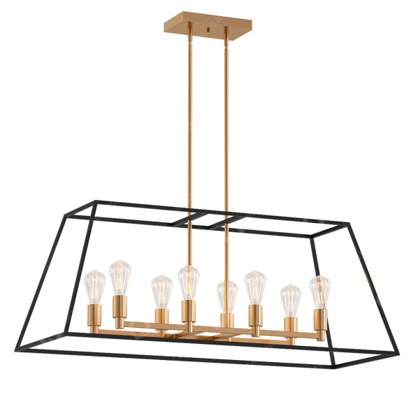 Підвісний світильник Mid Century Modern Rectangle 8 3D модель