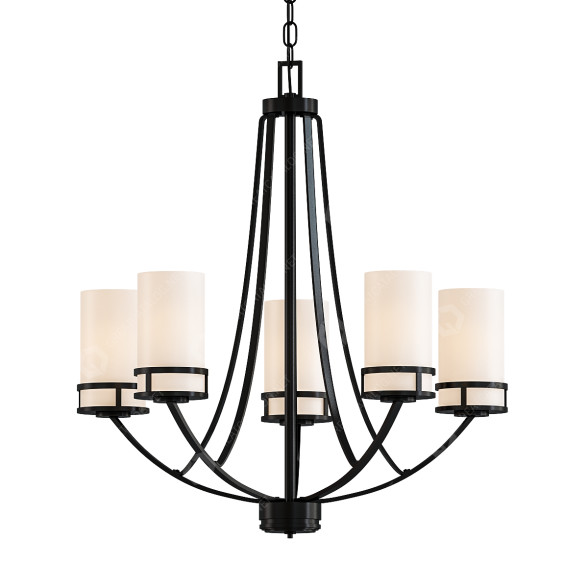 Kronleuchter Generation Lighting Robie 5 Light Midnight 3D-Modell