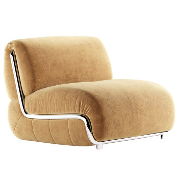 Sessel CB2 Hada Armless Beige Leather