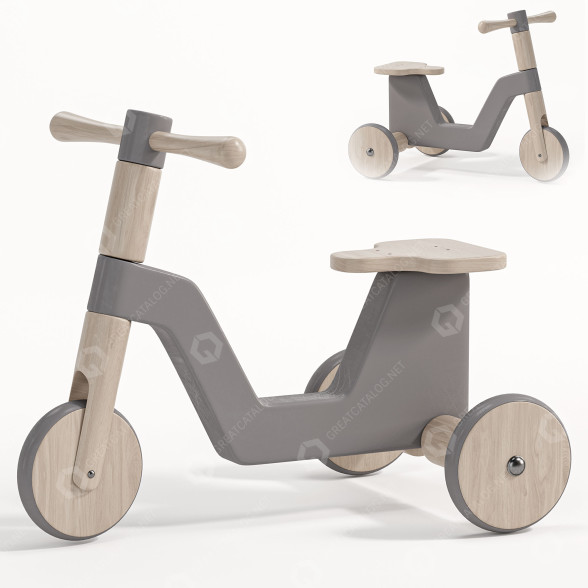 Іграшка Sebra Scooter Grey by Babyshop 3D модель