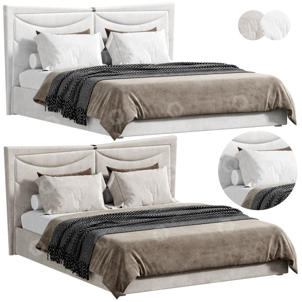 Cama Artemest Deseo Beige Modelo 3D