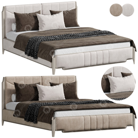 Bett Artemest James Beige 3D-Modell
