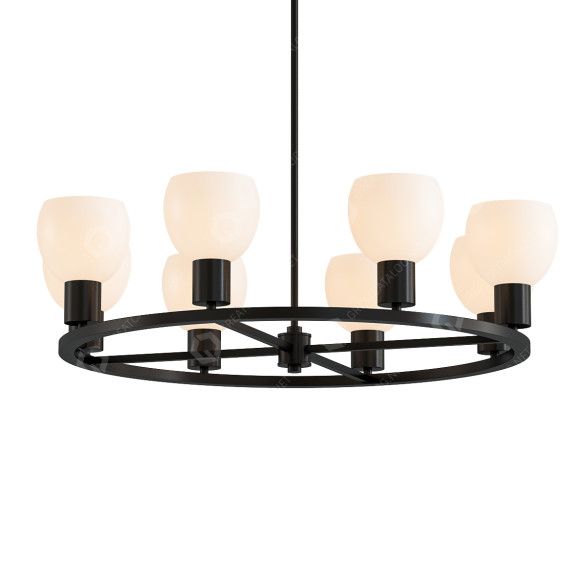 Lámpara de araña Lamps Plus Possini Euro Brennan Modelo 3D